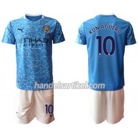 Manchester City Sergio Aguero 10 Kinder Heim Trikotsatz 2020/21 Kurzarm (+ Kurze Hosen)